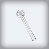 6" Clear Thick Glass Straight Oil Burner Pipe