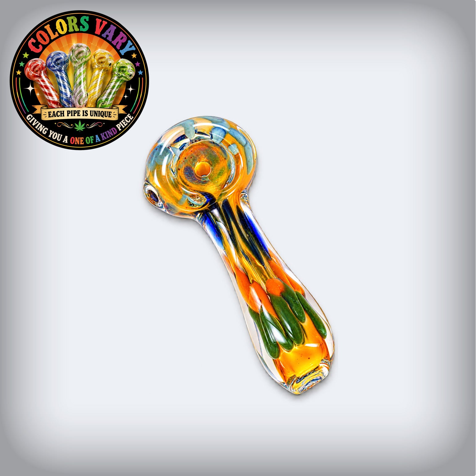 3.5" Silver Fumed Squiggle Glass Pipe