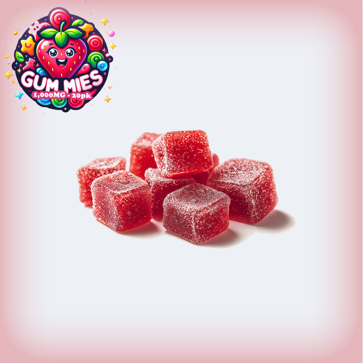 Strawberry D8 1000MG Gummies - 20Pk