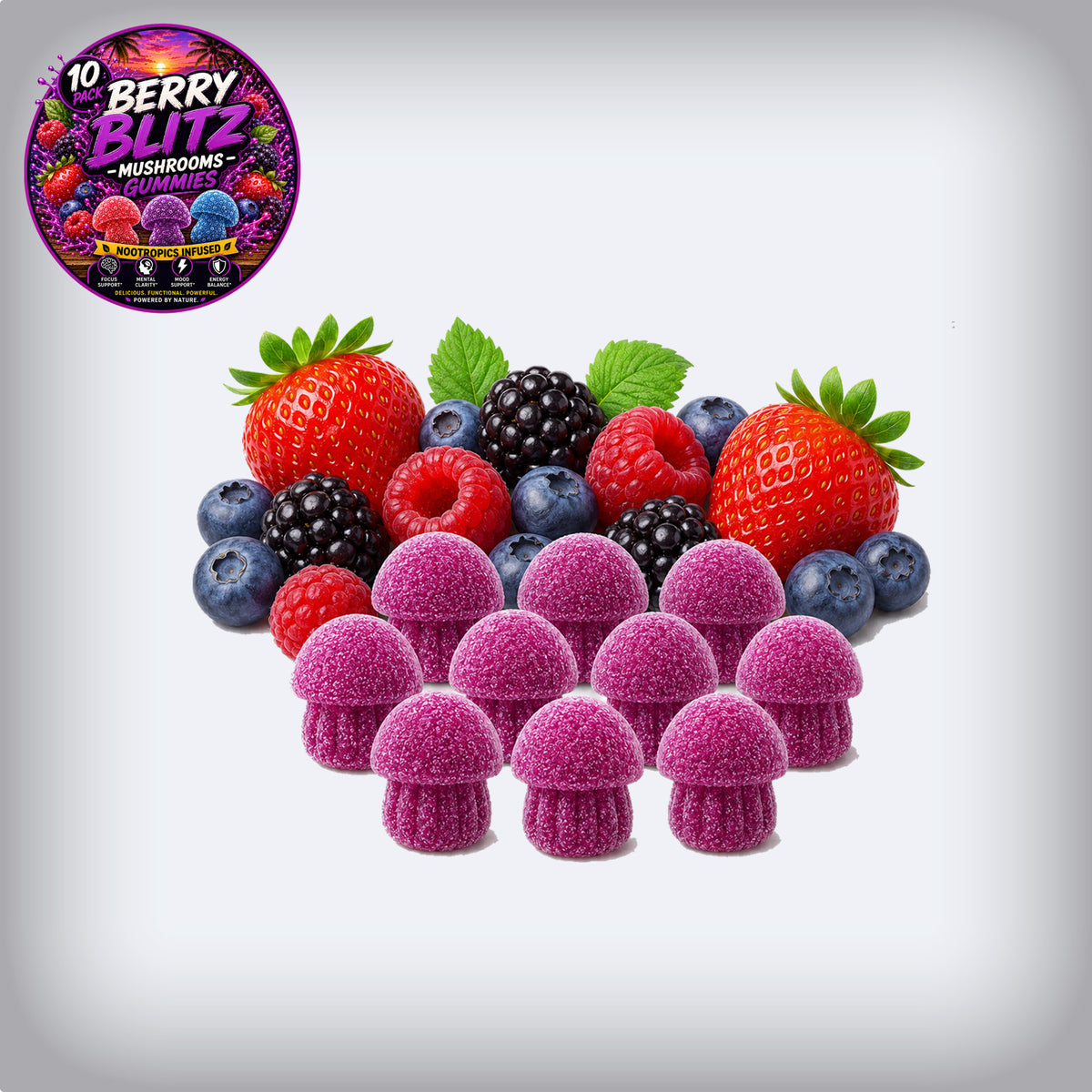 Berry Blitz Neuro Enhancer Gummies - 10 Pack