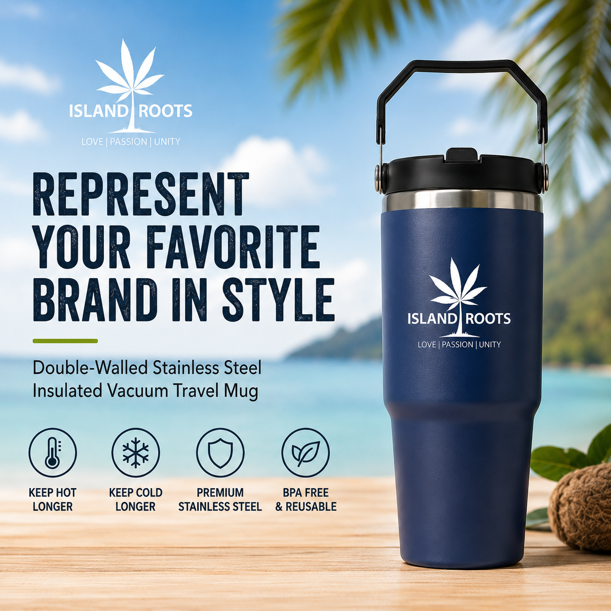 Double-Walled Stainless Steel Insulated Tumbler Travel Mug