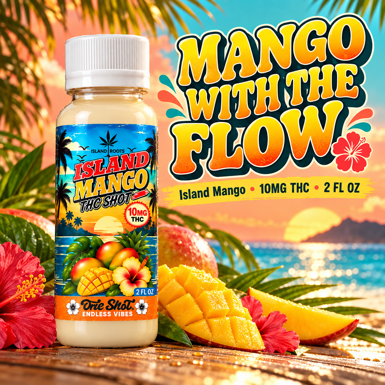 Island Mango THC Shot 10mg - 2OZ