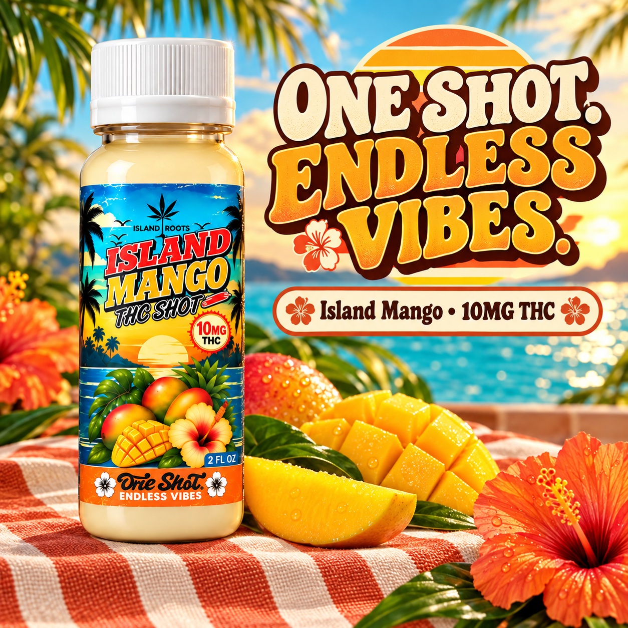 Island Mango THC Shot 10mg - 2OZ