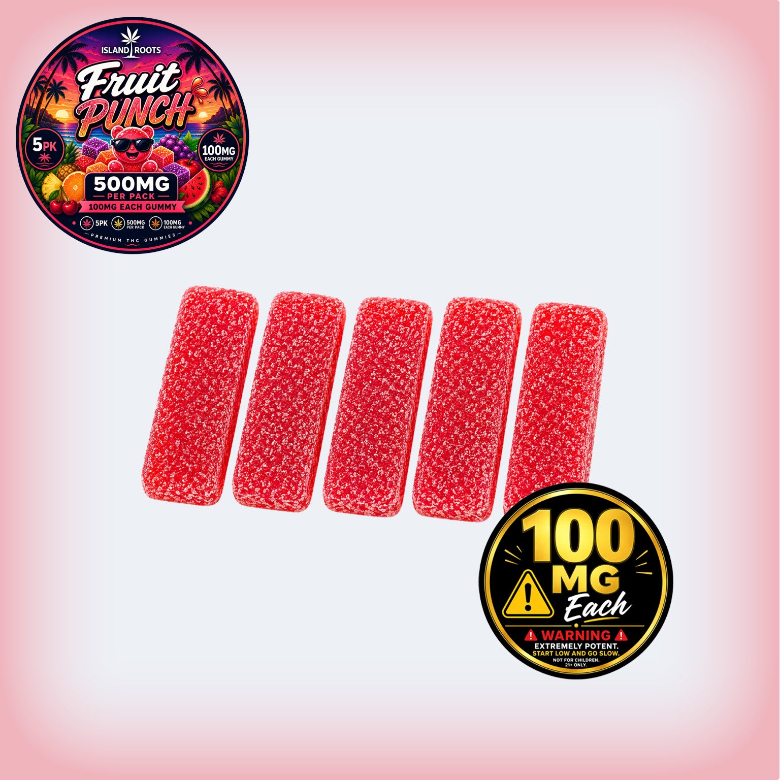Fruit Punch 5 Pack 500MG - 100MG Each