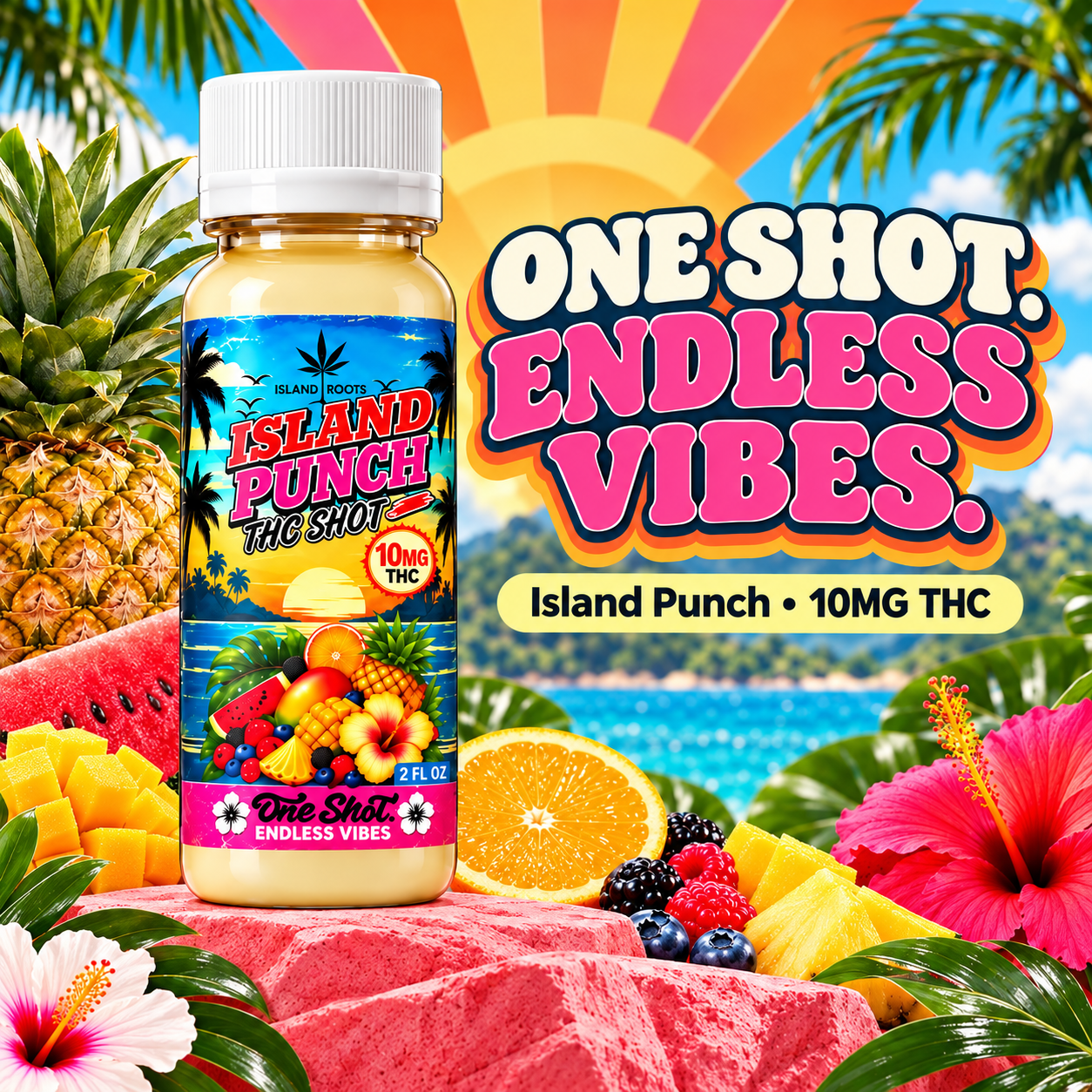 Island Punch THC Shot 10mg - 2OZ