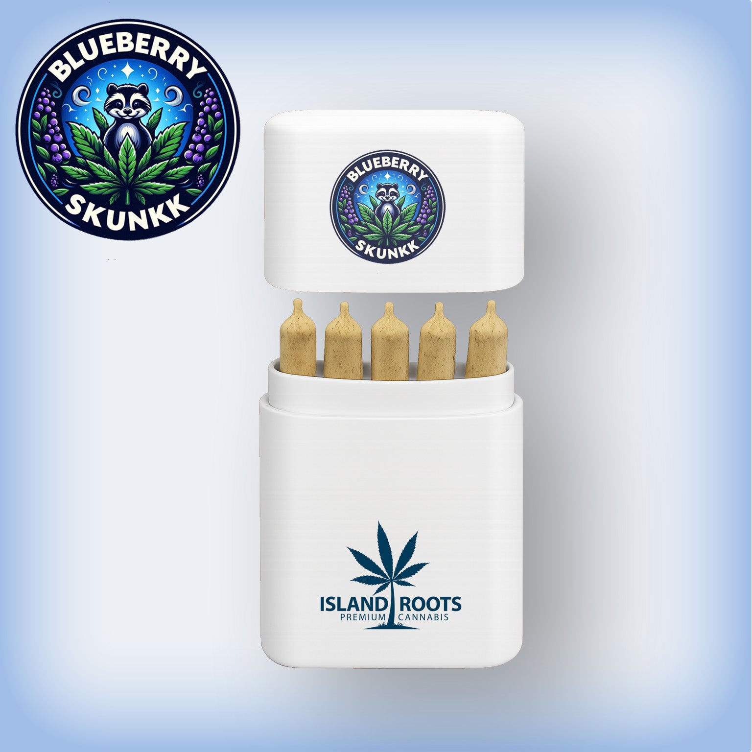 Blueberry Skunk King Size 1.3g Pre-Rolls + Carrying Case