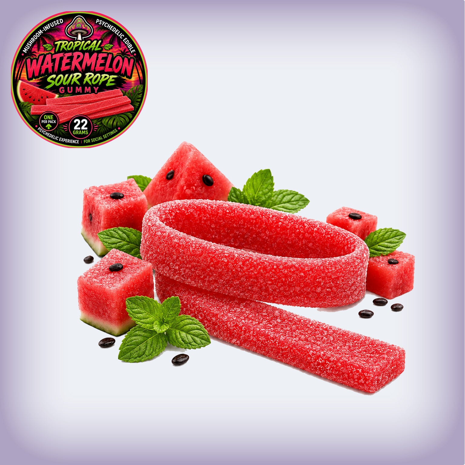Tropical Watermelon Neuro Enhancer Sour Rope