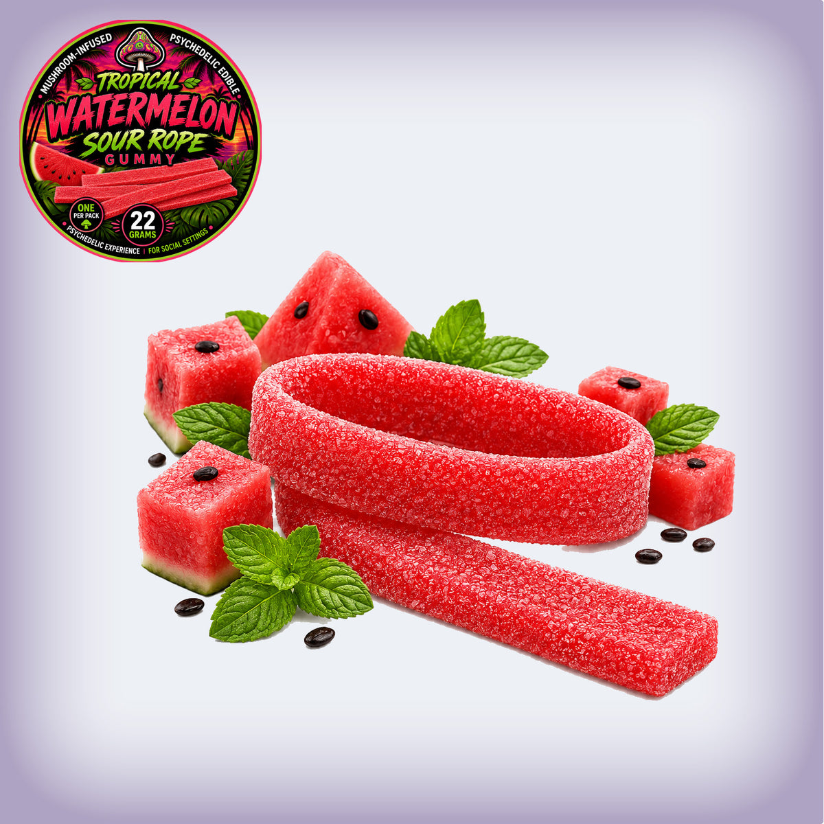 Tropical Watermelon Neuro Enhancer Sour Rope