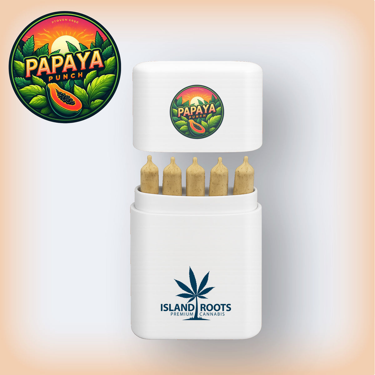 Papaya Punch King Size 1.3g Pre-Rolls + Carrying Case