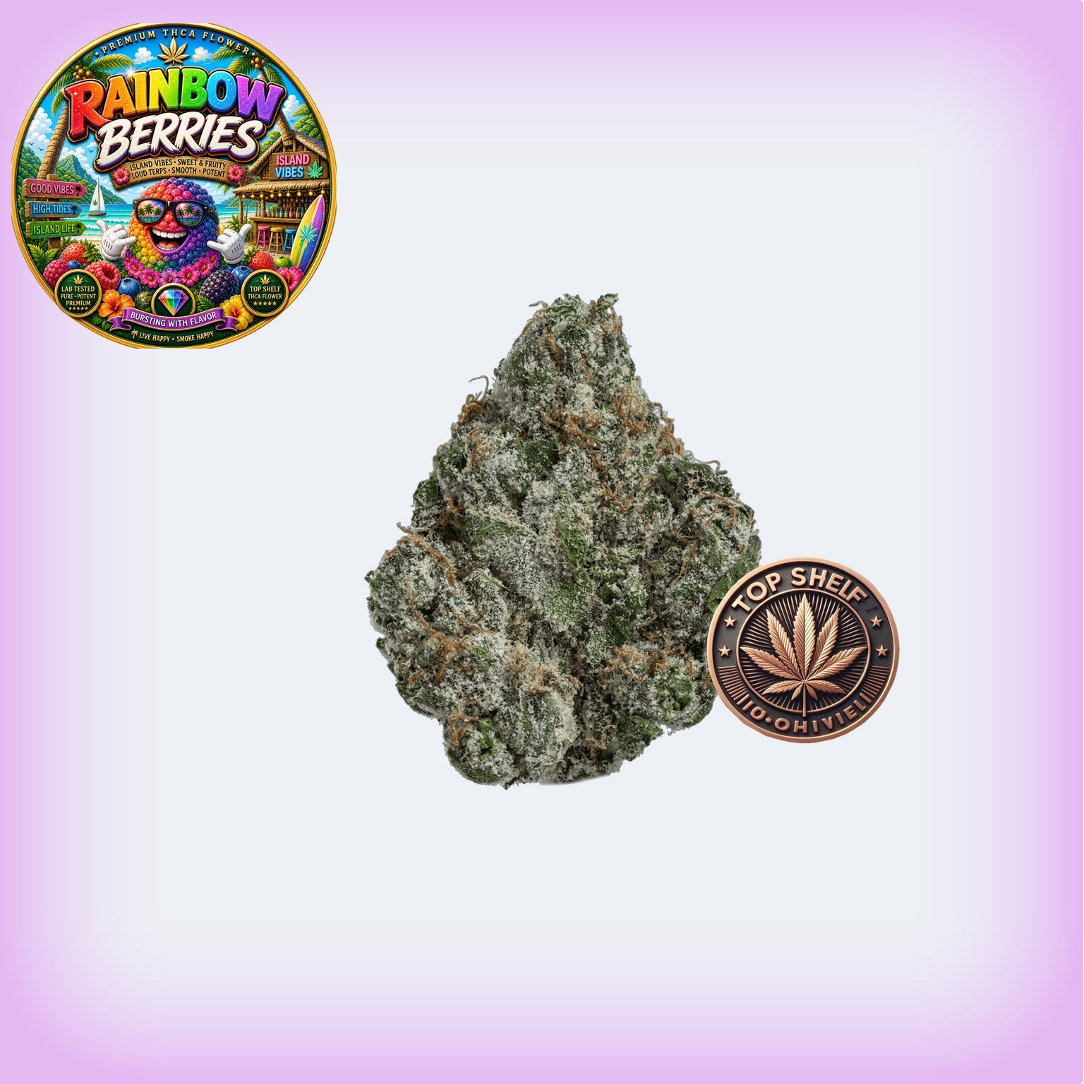 Rainbow Berries Premium Flower