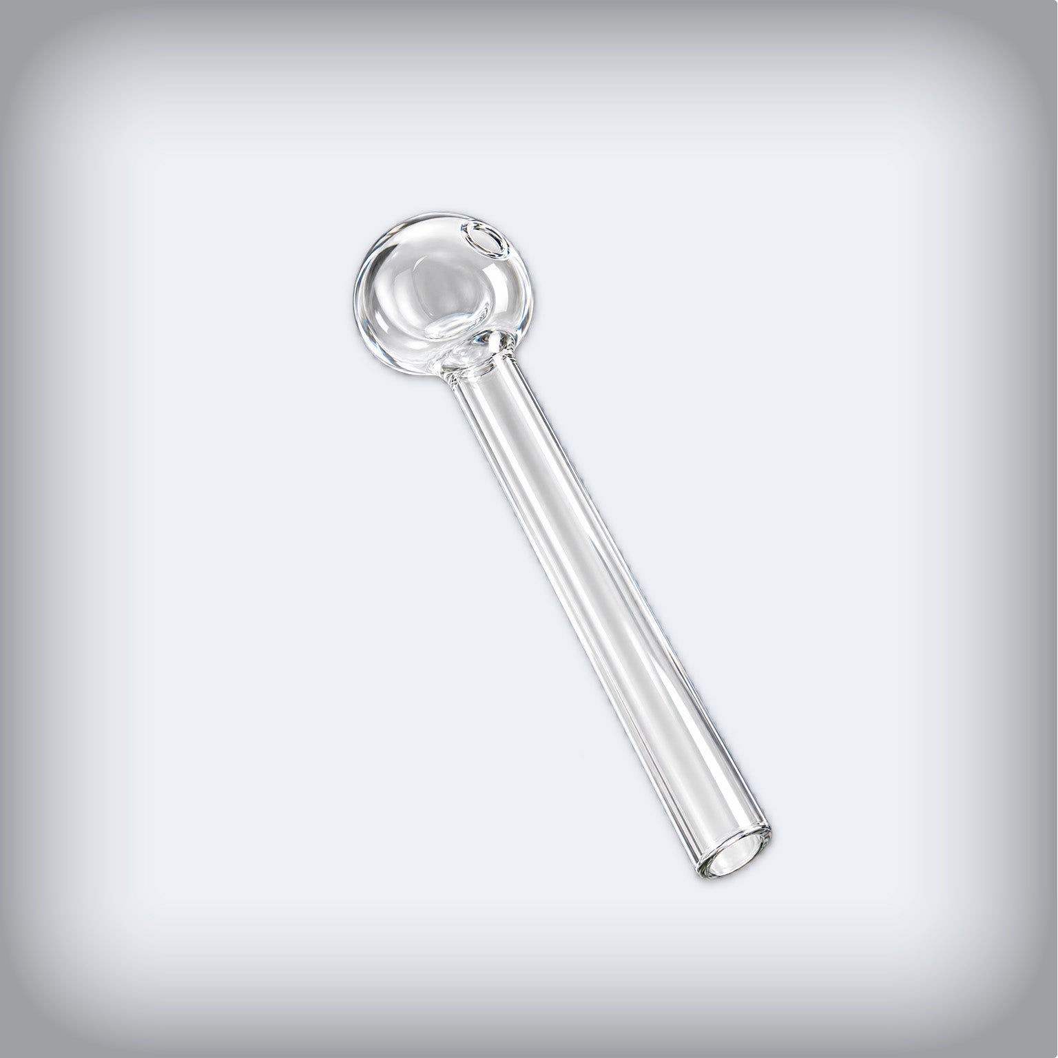 6" Clear Thick Glass Straight Oil Burner Pipe