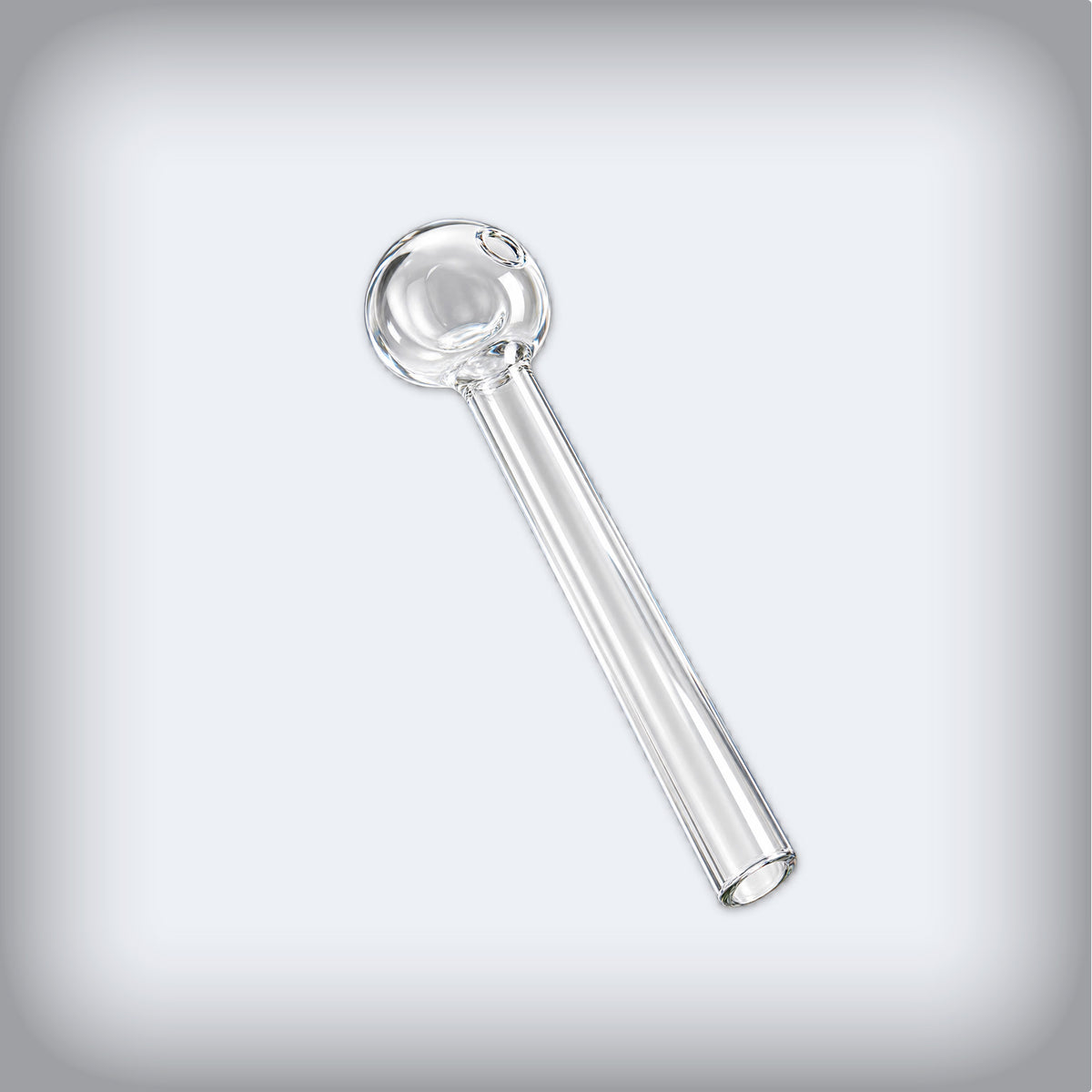 6" Clear Thick Glass Straight Oil Burner Pipe