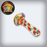 4" Color Changing Swirl Striped Glass Pipe