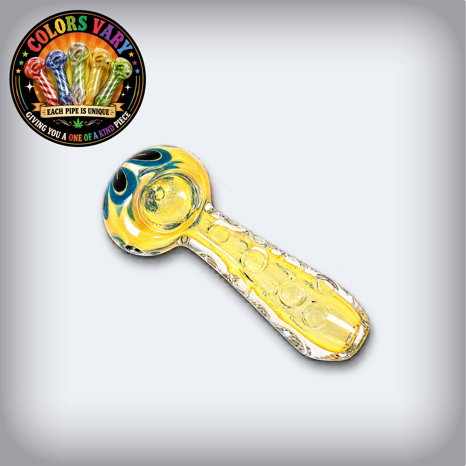 3.5" Color Changing Indentation Glass Pipe